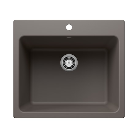Blanco Liven 25 in. Dual Mount Single Basin SILGRANIT Laundry Sink 443116